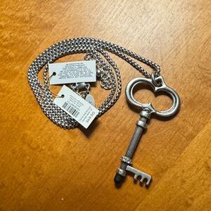 Silver Key Pendant Necklace